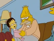 Abe frightens Ling with his intense war story.