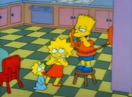 Lisa starts to laugh...