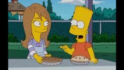 The Simpsons - Bart's ex-girlfriend, Jenny (guest voice Anne Hathaway),  from The Simpsons Season 20 episode The Good, the Sad and the Drugly.