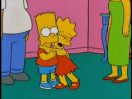 Lisa hugging Bart.