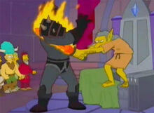 Moe troll ataca cavaleiro