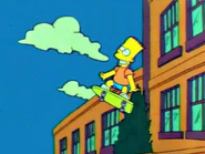 Bart flying out of school in the Season 2-early Season 20 opening sequence