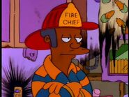 Apu in a fireman's suit