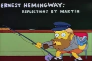 Martin's performance of Ernest Hemingway.