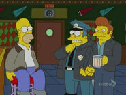 Wiggum with Snake and Homer