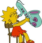 Lisa playing the Sax
