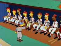 Mr. Burns' all-star softball team from The Simpsons is heading