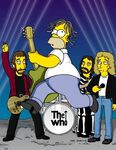 Homer with the members of The Who
