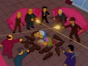 Everybody-shooting-while-krusty-and-homer-duck-with-the-violin-cases-on-the-floor