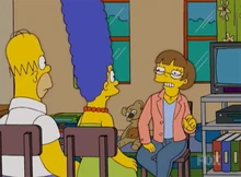 Homer e Marge na psicóloga infantil.