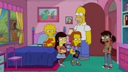 Leaving Lisa's bedroom with her two friends.