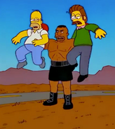 Homer and Ned getting banned from Las Vegas.