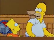Homer and Bart in court.