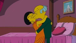 Making out.