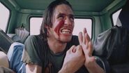 Ed Neal as the Hitchhiker in the 1974 film The Texas Chainsaw Massacre, the inspiration for the character