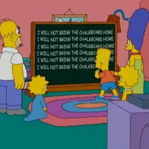 Bart Simpson Chalkboard Gif