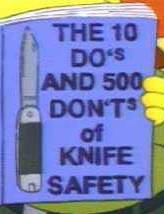 the 10 do's and 500 don'ts of knife safety