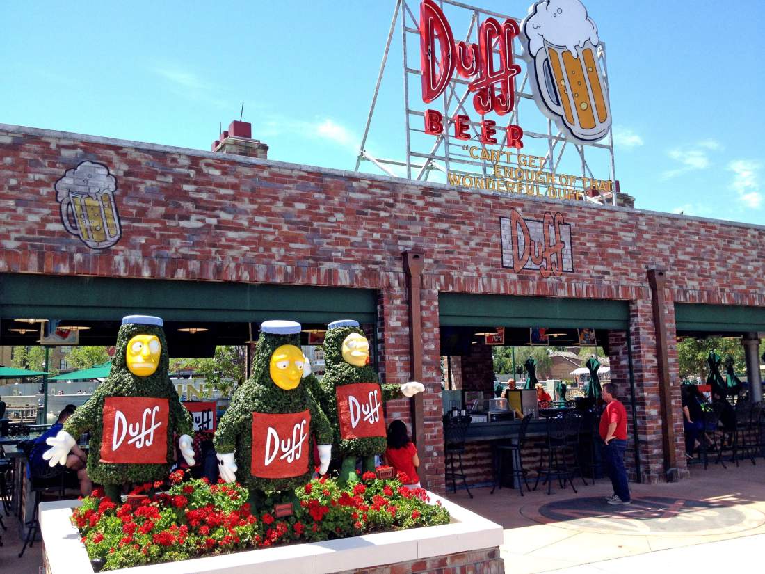 The Simpsons Universal Studios Parks Duffman Duff Beer Can