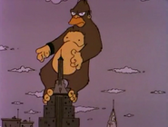 Another ape version of Homer Simpson in the video of the song Deep, Deep Trouble