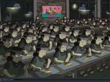 Banksy Simpsons Sweatshop couch gag