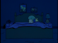 Marge sleeps alone