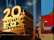 In The Last Temptation of Krust, the 20th Century Fox Television logo appears midway through the song "Canyonero". Krusty pushes the logo aside with his car, and the song continues.