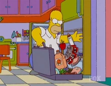 Homer fazendo as malas