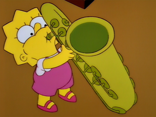Rana Sentido táctil Limpia la habitación Lisa's saxophone | Simpsons Wiki | Fandom