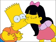 Jessica Lovejoy beijando Bart Simpson
