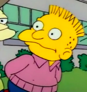 The early Ralph Wiggum outside of Springfield Elementary School