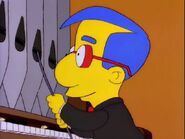 Milhouse cleaning the church's organ