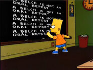 "A belch is not an oral report"