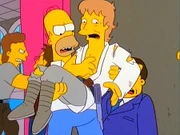Homer carregando Mark Hamill.