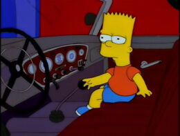 Bart in Hitler's car