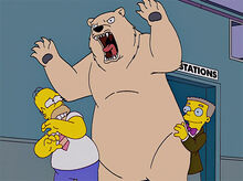 Homer medo urso branco smithers