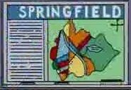 Map of Springfield in Clancy Wiggum's office.