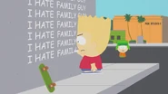 Bart Simpson being watched by Kyle in the South Park episode 'Cartoon Wars Part II'