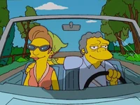 Szczęśliwa para na przejażdżce