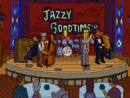 Bart is performing in a jazz musical.