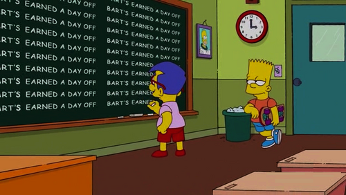 Bart quadro milhouse frases