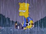 Bart leaving alone in the rain.