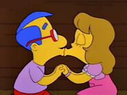 Milhouse's first kiss with Samantha Stankey