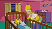 Homer saying Good night to Maggie