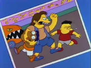 Getting punched by Nelson