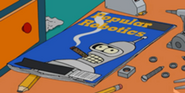 Bender seen on a robotics magazine