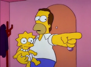Homer holding baby Lisa