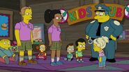 Wiggum arresting two children for playing "Who Stole the Cookie from the Cookie Jar" during a group activity