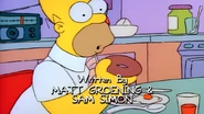 Homer eats the last donut.
