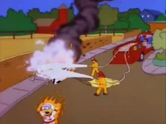 Martin on fire after soapbox accident