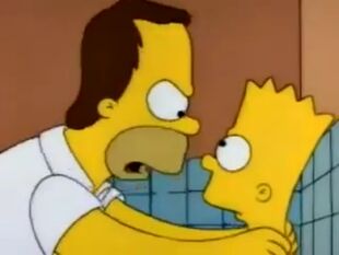 Baby bart and hairy homer